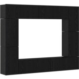 vidaXL Komplet TV omaric s polico 8 pcs Črni hrast 80 x 30 x 30.5 cm | Shoptok.si