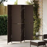 vidaXL Pregrada za prostor 4 Panele Zložljiva Rjava 195x180 cm Poliratán Cene