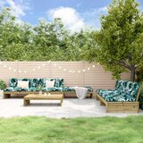 The Living Store Vrtna garnitura 6-delna z blazinami impregnirana trdna borovina - Vrtna Sedežna Garnitura, (21476116) | Shoptok.si