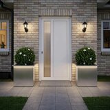  Vrtna posuda za sadnju s LED svjetlom 2 kom. Srebrna - Pocinčani čelik 50 x 50 x 48 cm 2 | shoptok.hr
