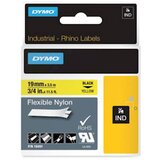 Dymo Trak Rhino Nylon 18491, 19 mm / 3.5 m (črn/rumen), original Cene
