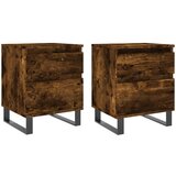 Maison Chic Dvo delni komplet Nočne omarice - Nočne mize dimljen hrast 40x35x50 cm inženirski les, (21690243) | Shoptok.si