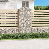 vidaXL Gabionska košara s lukom 100x50x220/240 cm pocinčano željezo | shoptok.hr
