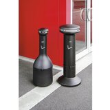 Rubbermaid Stoječi pepelnik iz galvaniziranega jekla, prostornina 15,5 l, Ø 330 mm, črn | Shoptok.si