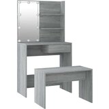  Set toaletnog stolića siva boja hrasta LED konstruirano drvo | shoptok.hr