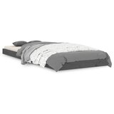 The Living Store Posteljni okvir siv 75x190 cm trdna borovina - Posteljni Okvir, (21531268) | Shoptok.si