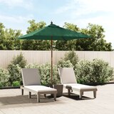  Vrtni suncobran s drvenim stupom zeleni 198 x 198 x 231 cm | shoptok.hr