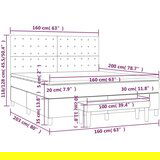  Box spring postelja z vzmetnico svetlo siva 160x200 cm žamet, (20893782) | Shoptok.si