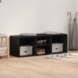 vidaXL klupa s policom crni hrast 102 x 35 x 35 cm konstruirano drvo | shoptok.hr