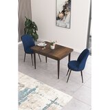 Hanah home trpezarijski set Nil, sto i 2 stolice, ploča u dekoru drveta Baroque, teget tkanina Babyface | Eponuda.com