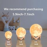 Venisymlis Moon Lamp, Nočna Lučka Moon Za Spalnico - Darilo Za Moške In Ženske, Leseno Stojalo Na Dotik Z Daljinskim Upravljalnikom, Majhna Velikost 4,8 Palca, (22068306) | Shoptok.si