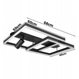  LED plafonska svetiljka LED/38W/230V + 1xGU10/30W crna | Eponuda.com