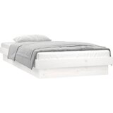 The Living Store LED posteljni okvir bel 90x200 cm trden les - Posteljni Okvir, (21524062) | Shoptok.si