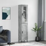 vidaXL Visoka komoda siva betona 34 5x34x180 cm od konstruiranog drva | shoptok.hr