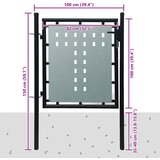 Crna jednokrilna ogradna vrata 100x100 cm | shoptok.hr