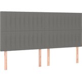 Maison Chic Posteljno vzglavje - Vzglavna omarica 4 kosa svetlo siv 90x5x78/88 cm blago, (22077145) Cene