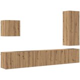 TV zidna jedinica 5 pcs Umjetnički hrast Konstruirano drvo | shoptok.hr