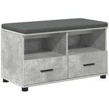  Klupa za hodnik s jastukom Betonski sivi 80 x 38 x 46 cm | shoptok.hr