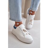 Boto Low Sneakers Made Of Eco Leather With Pins White-Blue Cillione | ePonuda.com