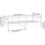  Dnevna postelja medeno rjava trdna borovina 90x190 cm, (20684641) | Shoptok.si
