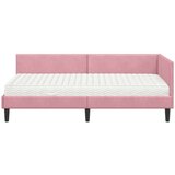  Kutni krevetni okvir s madracem Ostalo 2 pcs Siva Baršun | shoptok.hr