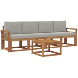  Set vanjskih sofa 5 kom. Prirodna i svijetlo siva | shoptok.hr