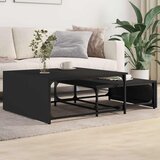  Uklapajući stolići za kavu 2 kom crni konstruirano drvo i metal | shoptok.hr