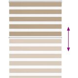 vidaXL Zebra senčilo peščeno rjava 105x150 cm tkanina širina 100,9 cm | Shoptok.si