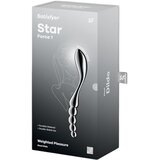Satisfyer Star Force 1 – jekleni analni dildo s kroglicami (srebrn) | Shoptok.si