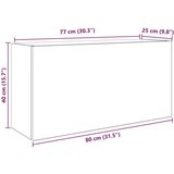 vidaXL kopalniška stenska omarica črn 80x25x40 cm inž. les | Shoptok.si