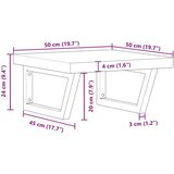 vidaXL Stenska polica za umivalnik jeklo in trdna bukovina | Shoptok.si