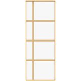  Drsna vrata zlata 76x205 cm prozorno ESG steklo in aluminij, (20983347) | Shoptok.si