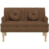 vidaXL klupa s naslonom smeđa 113x64 5x75 5 cm umjetna brušena koža | shoptok.hr