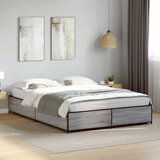 Maison Chic Posteljni okvir - Dvoposteljna postelja - Zakonska postelja siva sonoma 120x200 cm inž. les in kovina-J15148, (21769065) | Shoptok.si