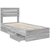  Okvir za krevet Siva Sonoma 90 x 200 cm Inženjersko Drvo - Sivi hrast sonoma 90 x 200 cm | shoptok.hr