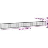  Gabionska košara s poklopcem 600x50x50 cm od pocinčanog željeza | Eponuda.com