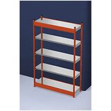 hofe stabilni sestavljivi regal, enostranski, višina regala 2000 mm, oranžna/pocinkano, širina police 1325 mm, osnovni regal, širina x globina 1325 x | Shoptok.si