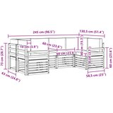  Set vanjskih sofa 6 pcs Bijela i antracit 245 x 130,5 x 73 cm | Eponuda.com