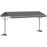  Samostojeća tend Siva 5 x 3 m Poliester | shoptok.hr