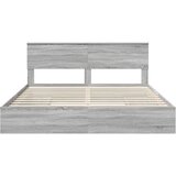 Krevet s od storage Siva Sonoma 180 x 200 cm Konstruirano drvo | shoptok.hr