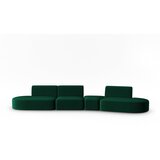 Milo Casa Zelena žametna sedežna garnitura desni kot 428 cm Paolo – Cene