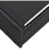 vidaXL Ležaljka Crna Ratan, Čelik 69 x 200 x 27 cm Podesivi naslon | shoptok.hr
