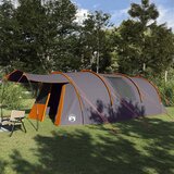  Tunelski šator za 4 osobe Siva i narančasta 740 x 370 x 220 cm | shoptok.hr