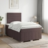  Boxspring krevet s madracem Tamno smeđa 120 x 190 cm Tkanina Slike