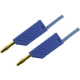 SKS Hirschmann 4mm PVC-test lead\, on both sides stackable plugs - Au\, 2\,5mm²\, 150 cm, (20423185) | Shoptok.si