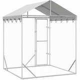 Vanjski kavez za pse s krovom srebrni 2x2x2,5 m pocinčani čelik | shoptok.hr