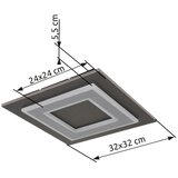 Globo 48033-24 - led plafonsko svetlo jayden LED/24W/230V 32x32 cm antracit | Eponuda.com