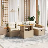vidaXL 6-dijelni set vrtnih sofa s jastucima bež od poliratana | shoptok.hr