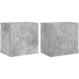 vidaXL Stenske TV omarice 2 kosa betonsko sive 40,5x30x40 cm inž. les | Shoptok.si
