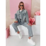 DStreet Spodnie damskie wide leg jeansowe WIDENO niebieskie